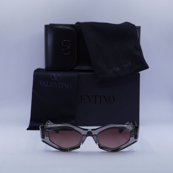 Valentino V-TRE VLS-101C Cat Eye Sunglasses - Translucent Grey main image 10